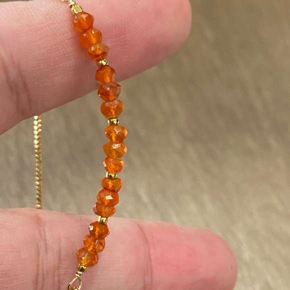 Genuine Carnelian gemstones bracelet - Picture 6 of 7